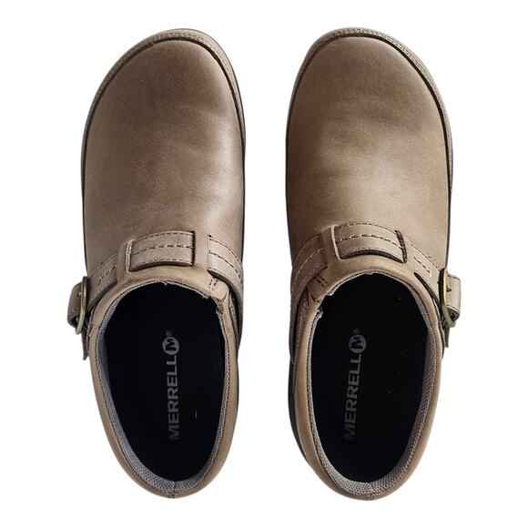 MERRELL Women's 5 M Encore Kassie Brindle Mules Shoes Leather Slip On Buckle NEW - Picture 5 of 10